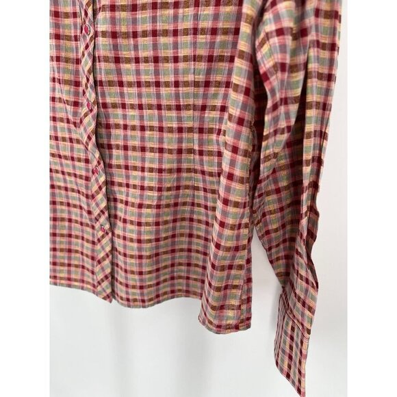 Panhandle Slim Ladies Plaid Pearl Button Western Shirt Yellowstone Size XL Pearl - Picture 6 of 10